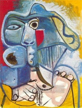 パブロ・ピカソ Painting - 帽子をかぶって座る裸婦 1971年 パブロ・ピカソ